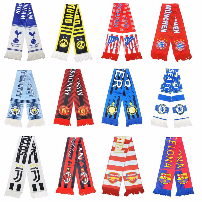Knitted Polyester Football Scarf Free Shipping