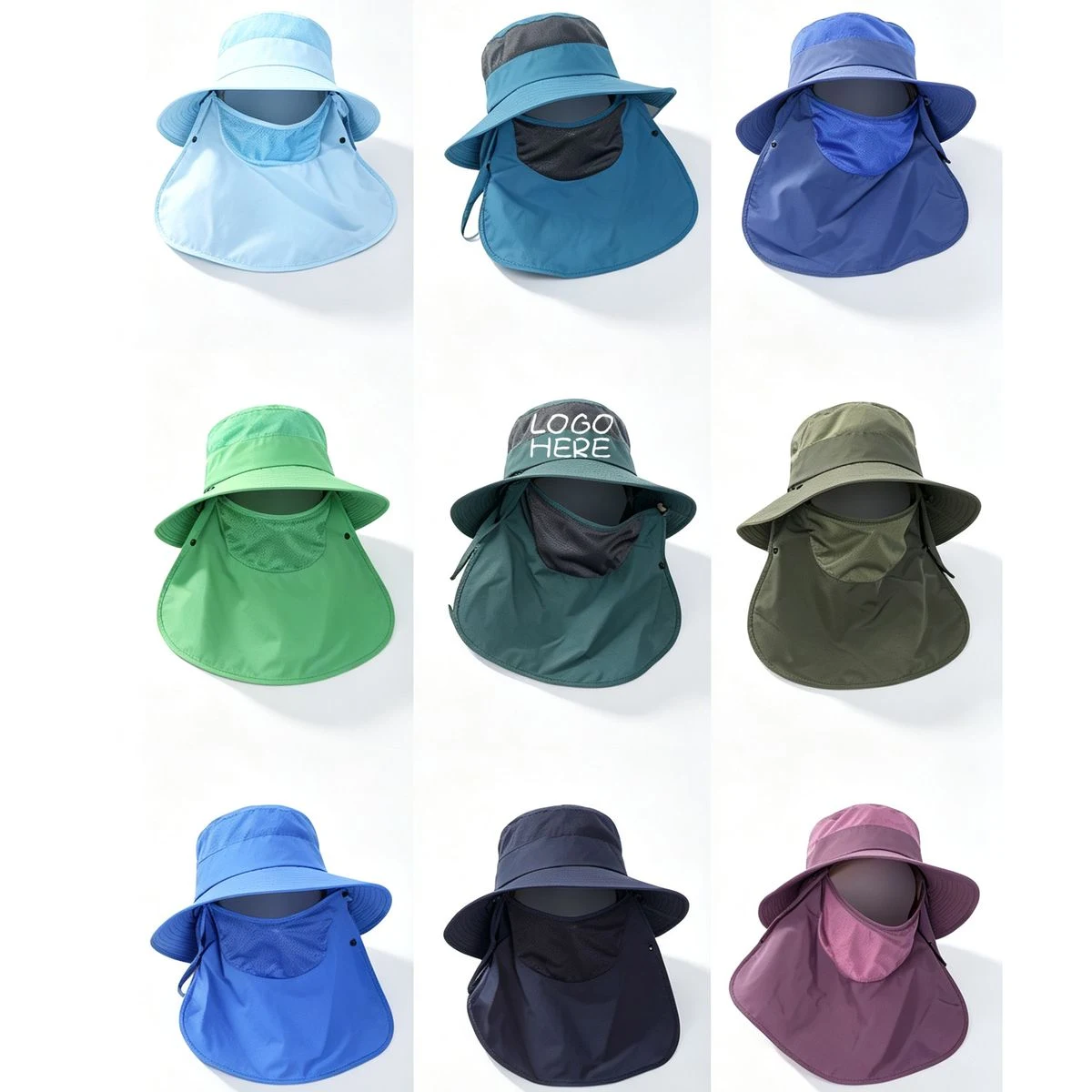 22 Inch Full Face Sun Protection Hat 1
