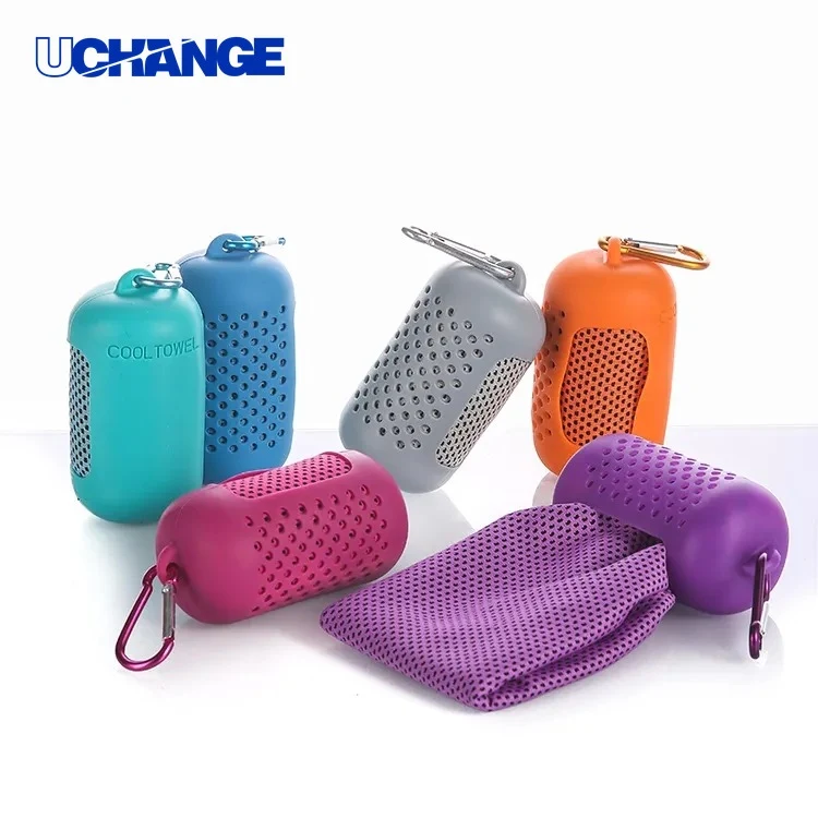 Cooling Towel with Silicone Case for Outdoor Use 1