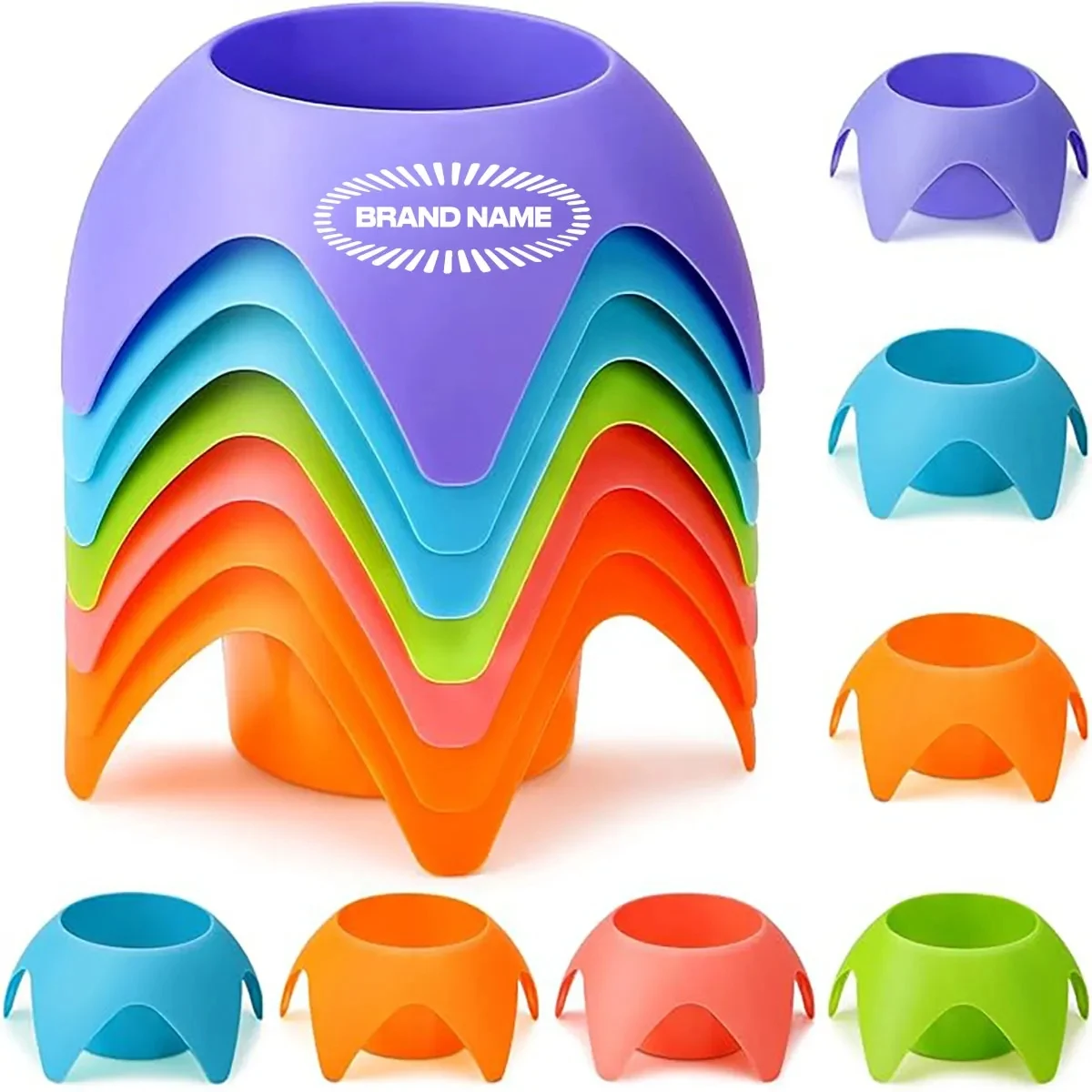 Promotional Stackable Beach Vacation Cup Holders Gear 1