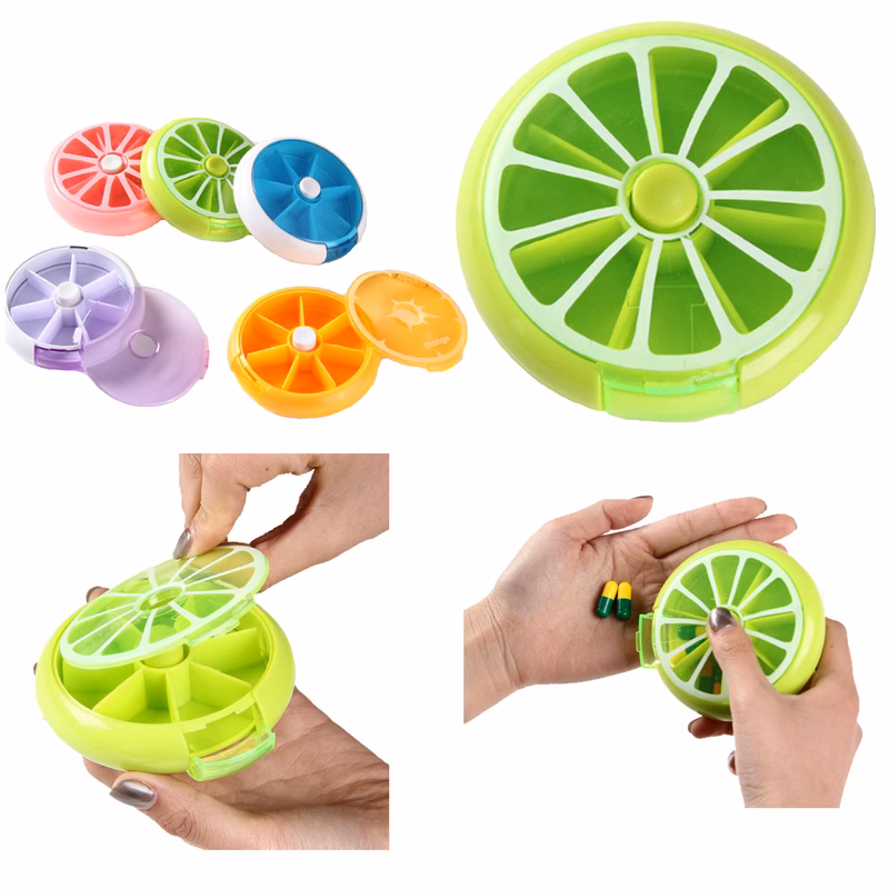 Mini Portable Pill Box With 7 Grids A Week
