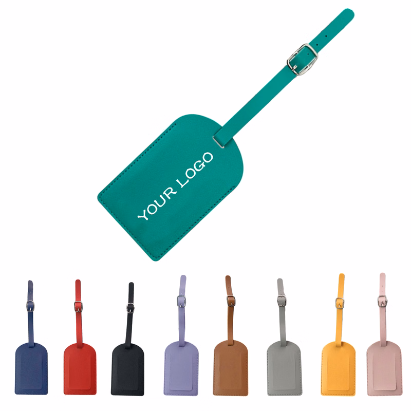 MOQ 20 PCS Custom PU Leather Luggage Tag