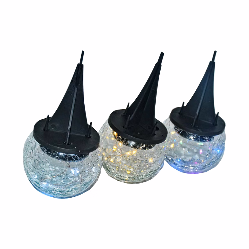 Cracked Solar Glass Bulb LED Outdoor Decorative Light