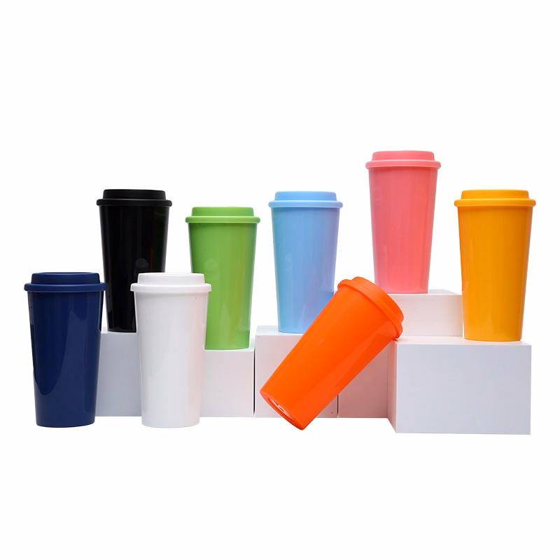 16 oz Reusable Coffee Cups with Lids