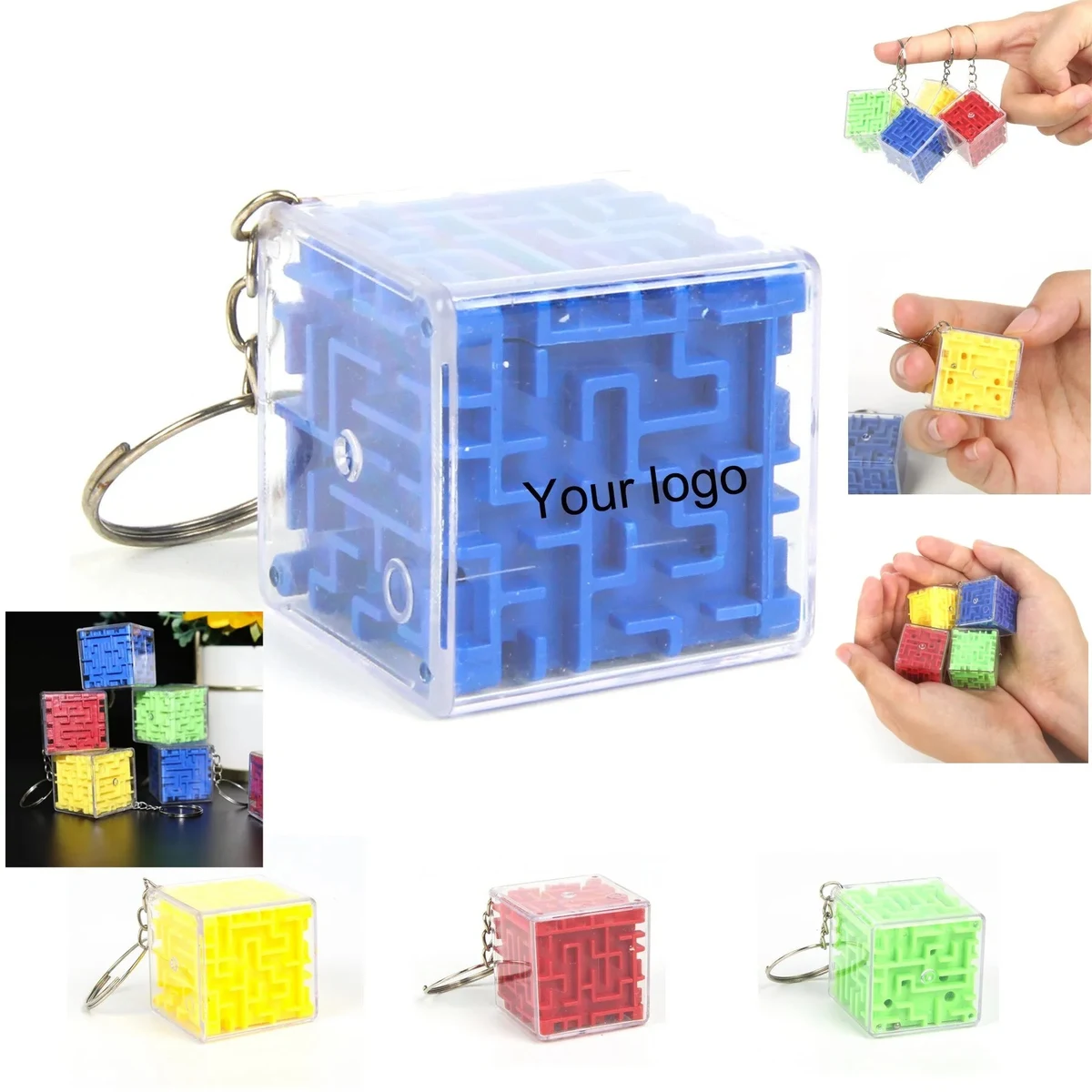 Puzzle Cube Game Keychain 1