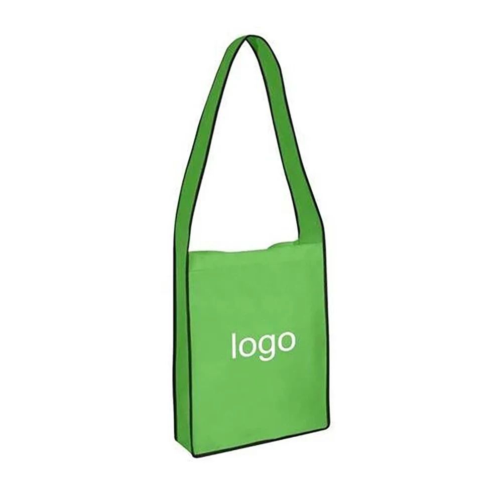 Non-Woven Messenger Tote Bags Long Shoulder Straps 1