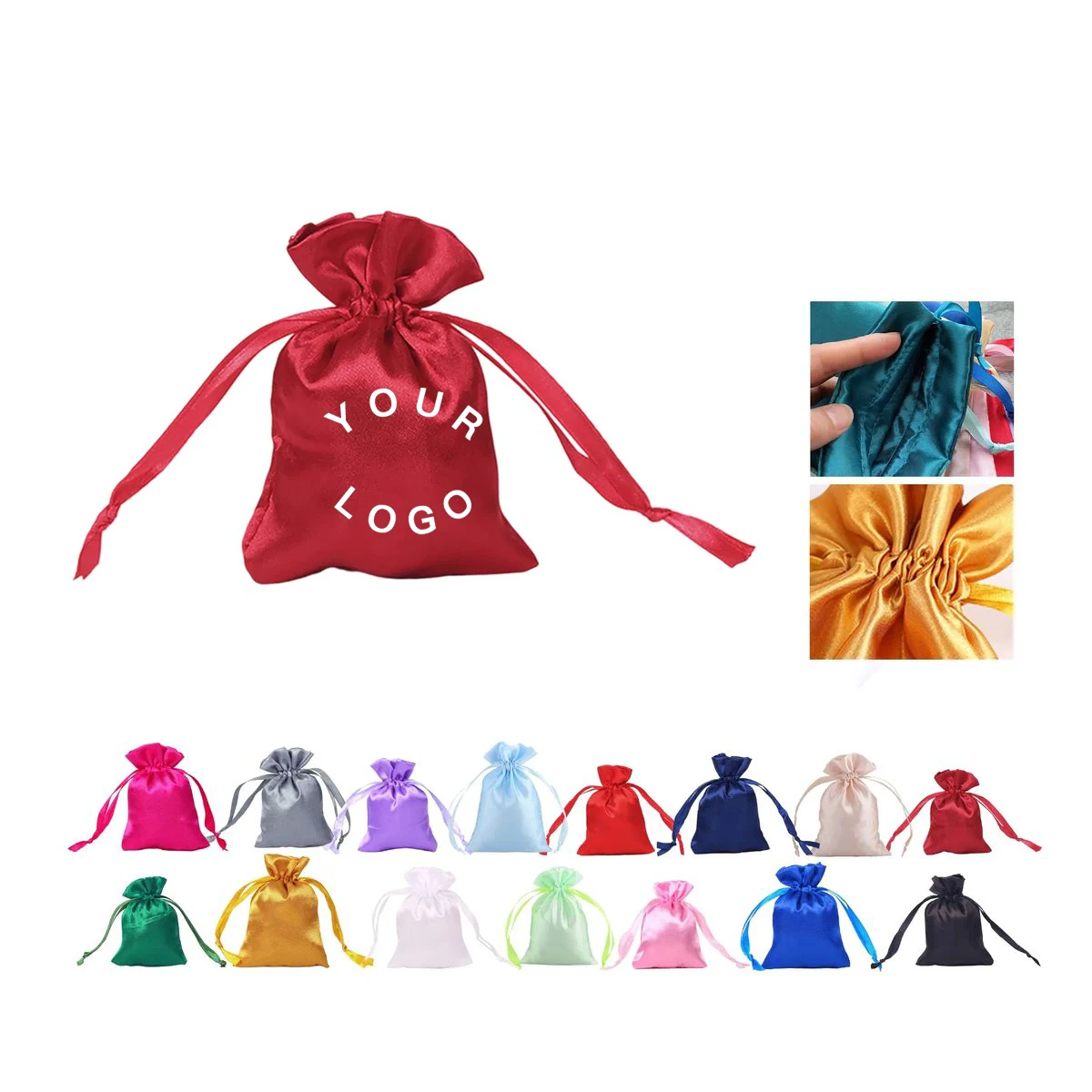Heat Transfer Silk Fabric Gift Pouch 1