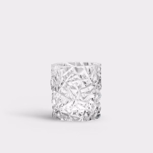 CARAT CANDLE HOLDER CLEAR SMALL