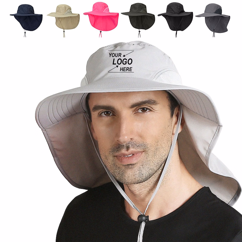 Unisex Drawstring Sun Bucket Hat