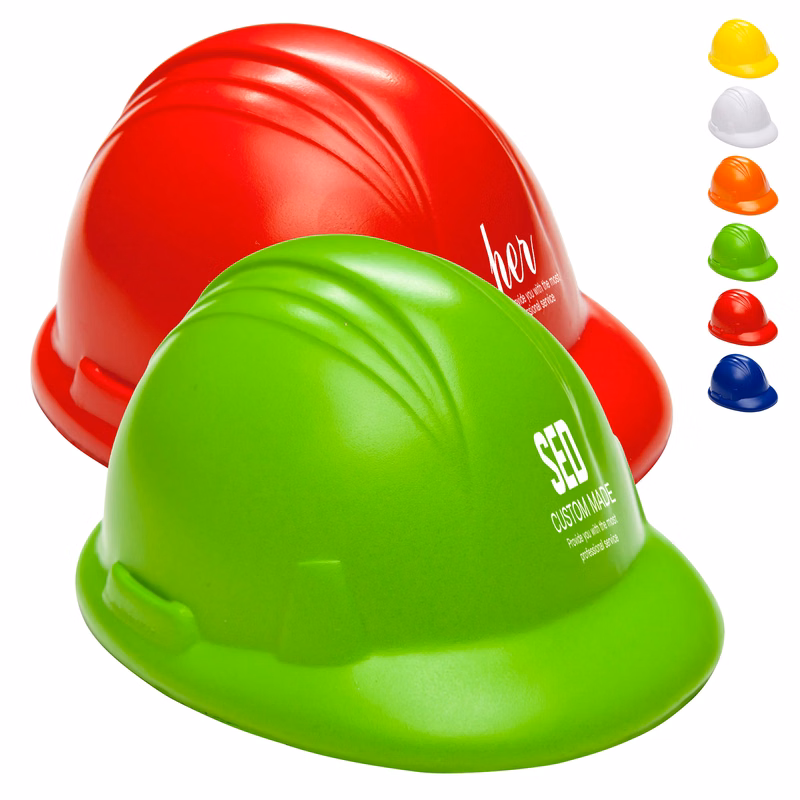Hard Hat Shaped Stress Reliever Ball