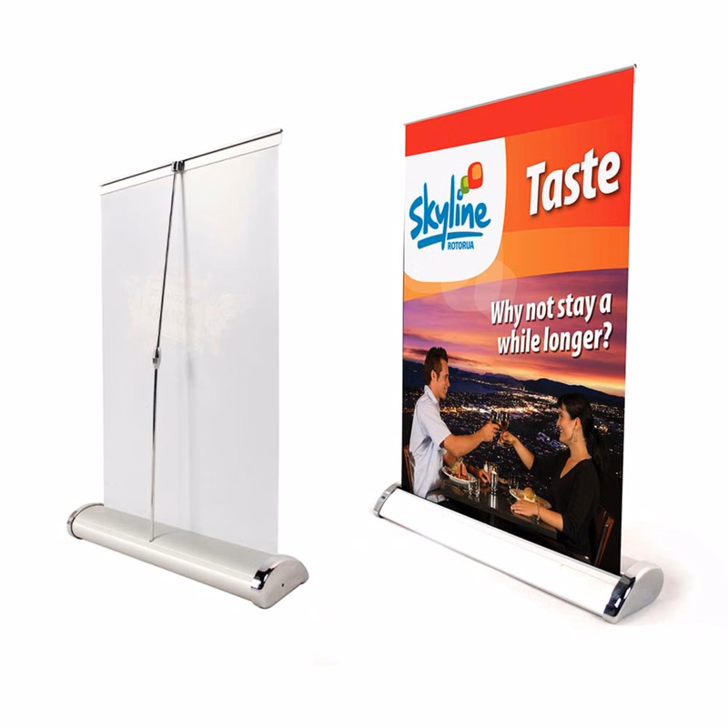 A3 Tabletop Retractable Banner Stand with Vinyl Graphic