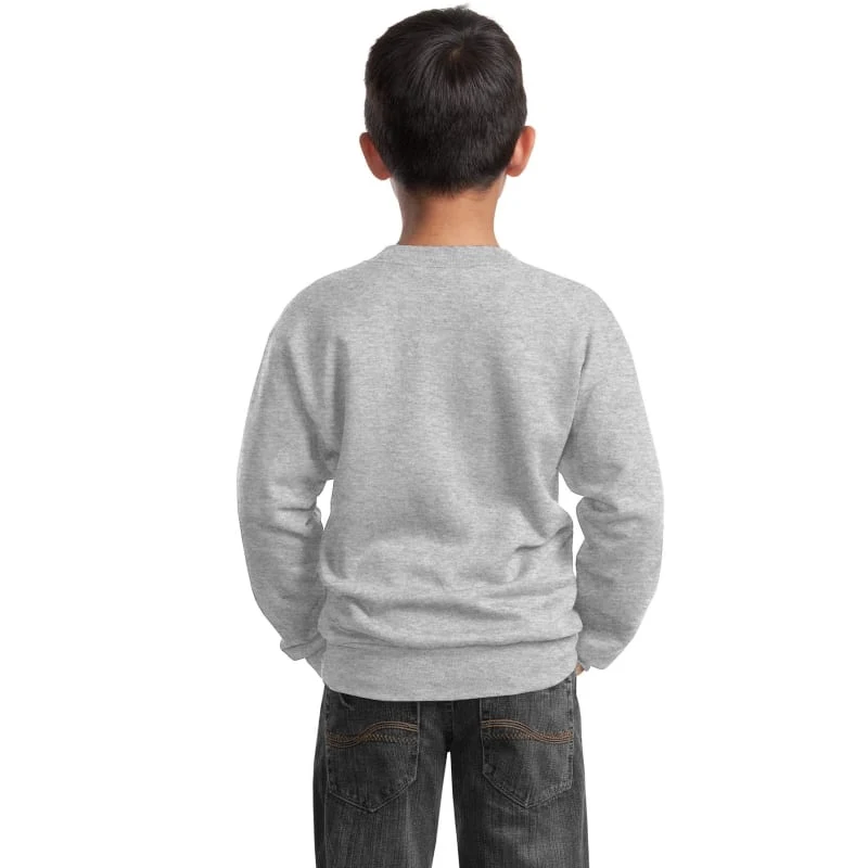 Port & Company Youth Core Fleece Crewneck Sweatshirt. 1
