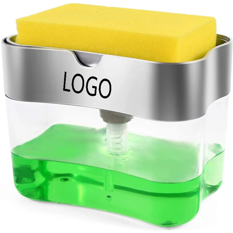 Sponge Holder Sink Dish Washing Soap Dispenser 13 Ounces 1