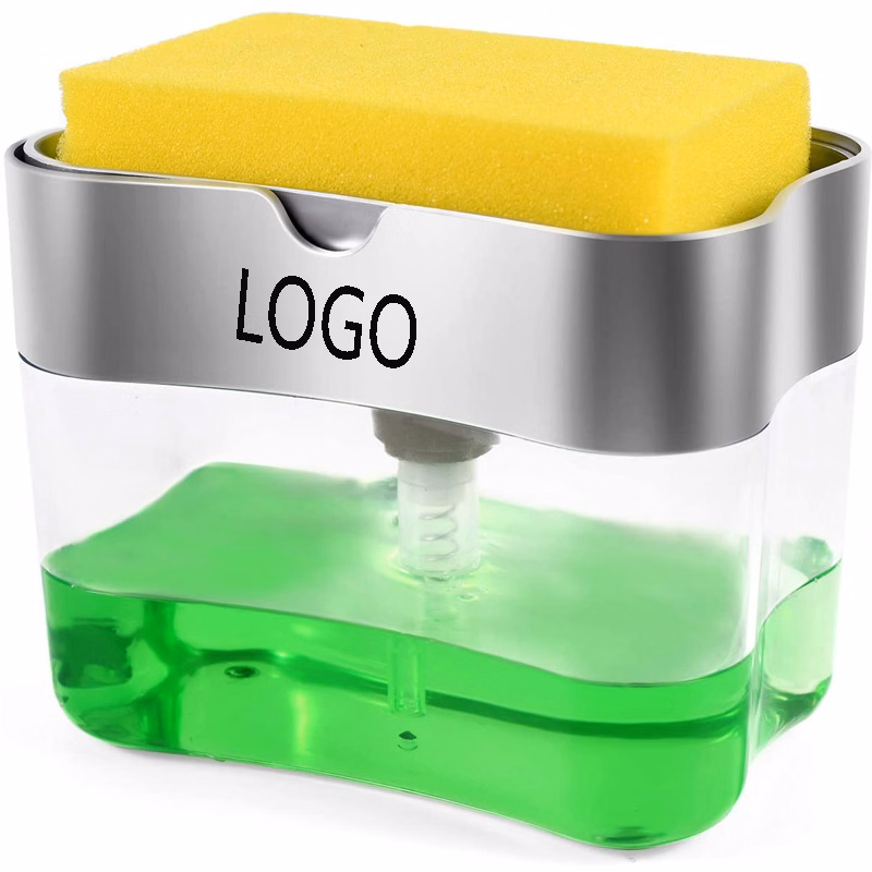 Sponge Holder Sink Dish Washing Soap Dispenser 13 Ounces