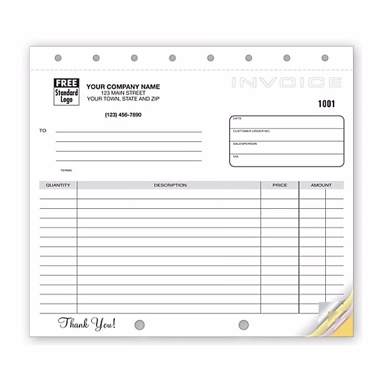 Invoices, Classic Design, Lined, Small