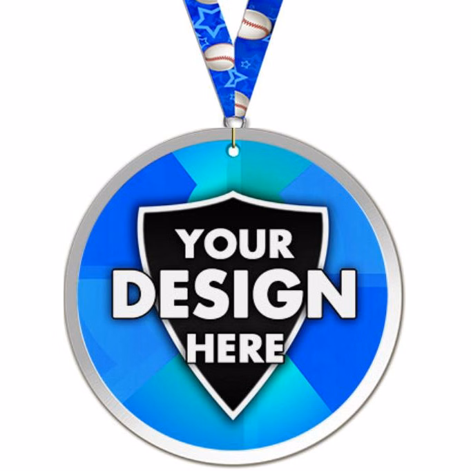 Acrylic Circle Medallions Custom: 3" Size, .25"