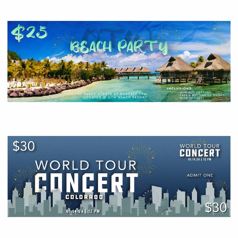 Sequential Numbering Event Ticket