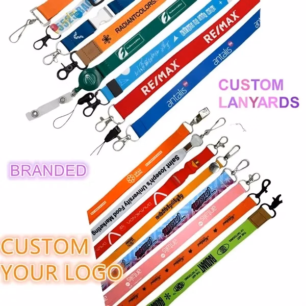 Custom 36-Inch 3/4 Dye Sublimation Lanyard — Full-Color Trade Show ID Badge Holder