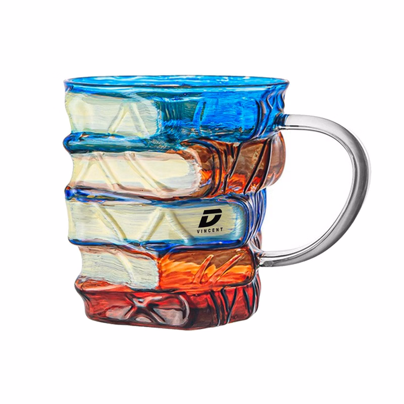 12oz Painted Book Mug