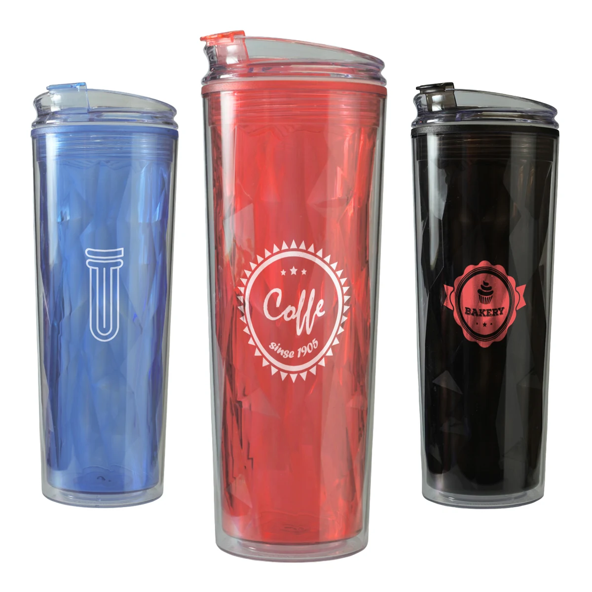 20 oz. Double Wall Acrylic Travel Mug w/ Color Matching Lids 1