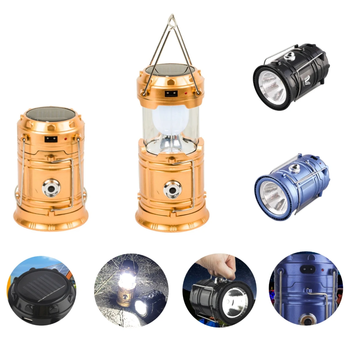 Solar Charging Camping Tent Lights 1