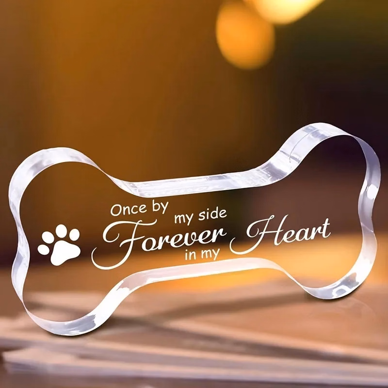 Acrylic Bone Shape Pet Memorial Gift
