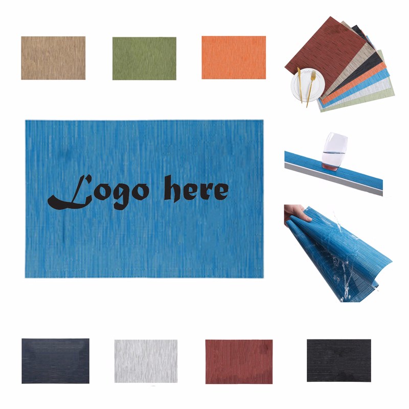 PVC Simple Multi Color Waterproof Placemat MOQ 50