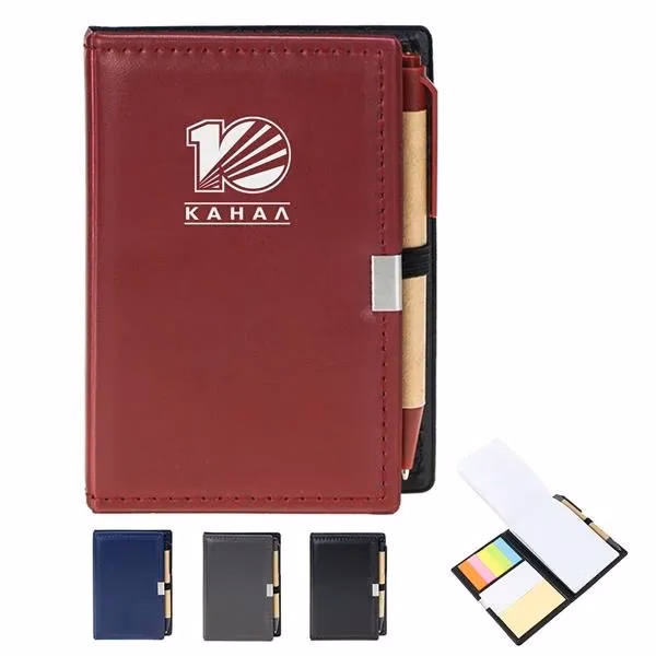 3 In 1 Portable Notebook Sticker With Pen Set