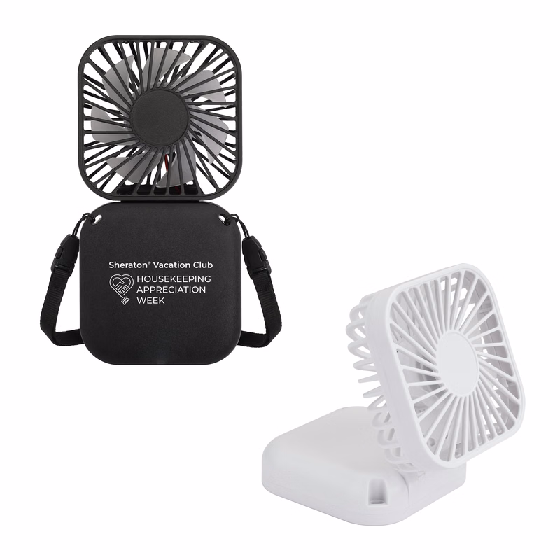 Folding Mini Box Lanyard Fan