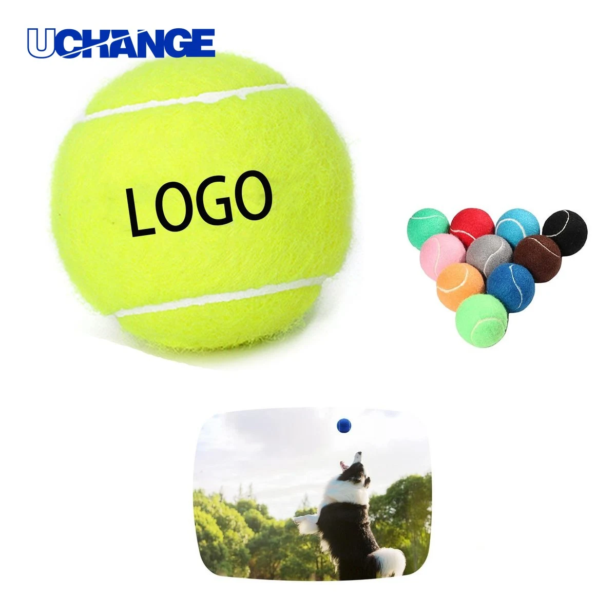 Full Color Pet Tennis Ball Toy for Training Play 1