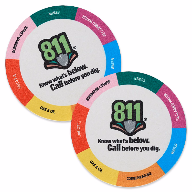 60 Point 3.5"Pulp Board Coasters, DIGITAL PRINT - Round