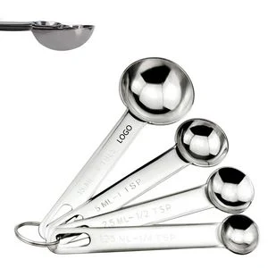 Stainless Steel Measuring Spoons Set With Engraved Measurement Marks 1