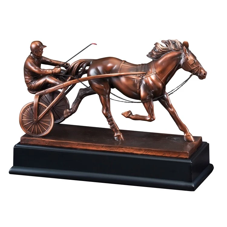 Sulky Racer Gallery Sculpture Horse Resin 1