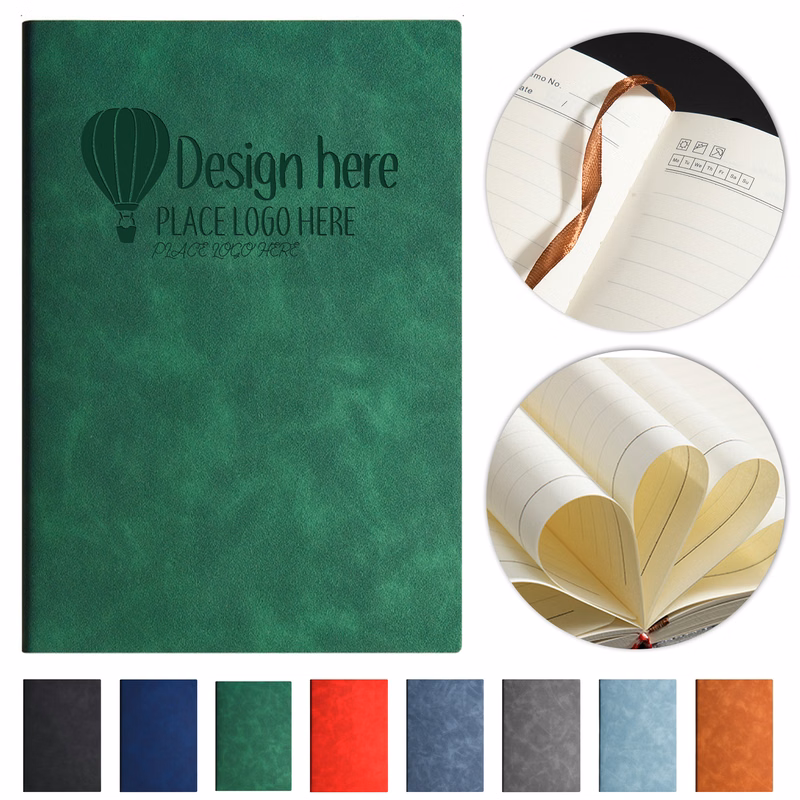 8-Color PU Leather A5 Office Notebook