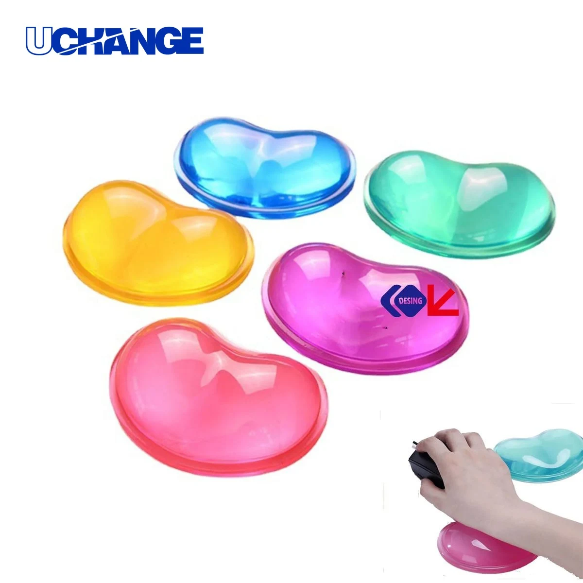 Ergonomic Heart-Shaped Silicone Wrist Mouse Pad Mat 1