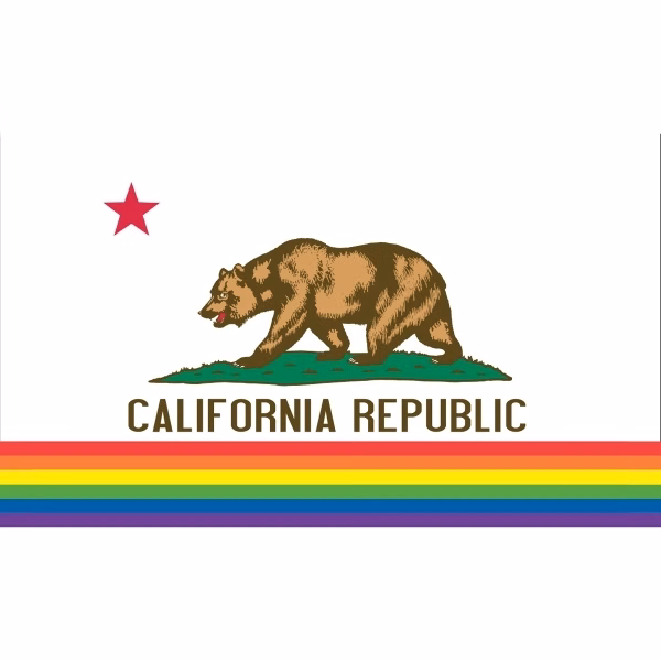 California Pride Stick Flag