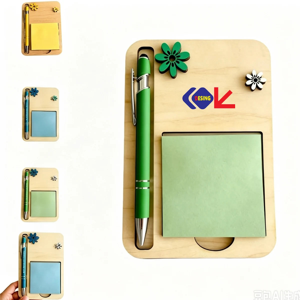 Wood Memo Pad Holder 1