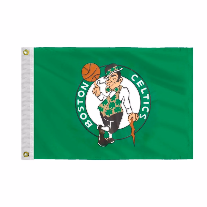 Applique & Embroidered Flag 14" x 20" Nylon