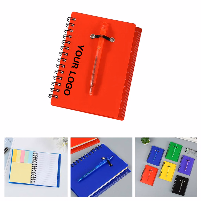 Pocket Memo Pad with Pen 60 Page Lined Paper
