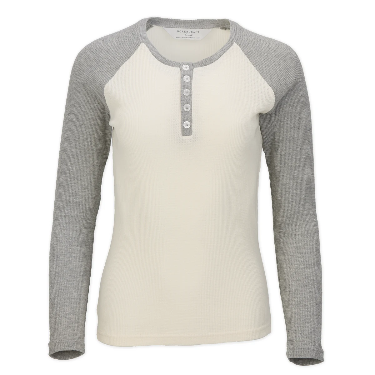 BOXERCRAFT WAFFLE KNIT HENLEY 1