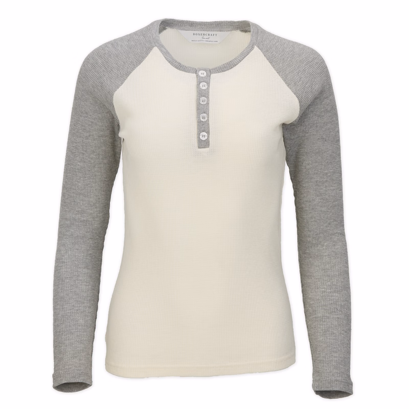 BOXERCRAFT WAFFLE KNIT HENLEY