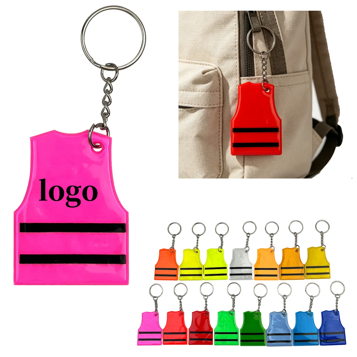 High Visibility Reflective Safety Key Tag 1