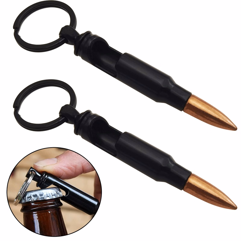 Bullet Shaped Keychain Bottle Opener