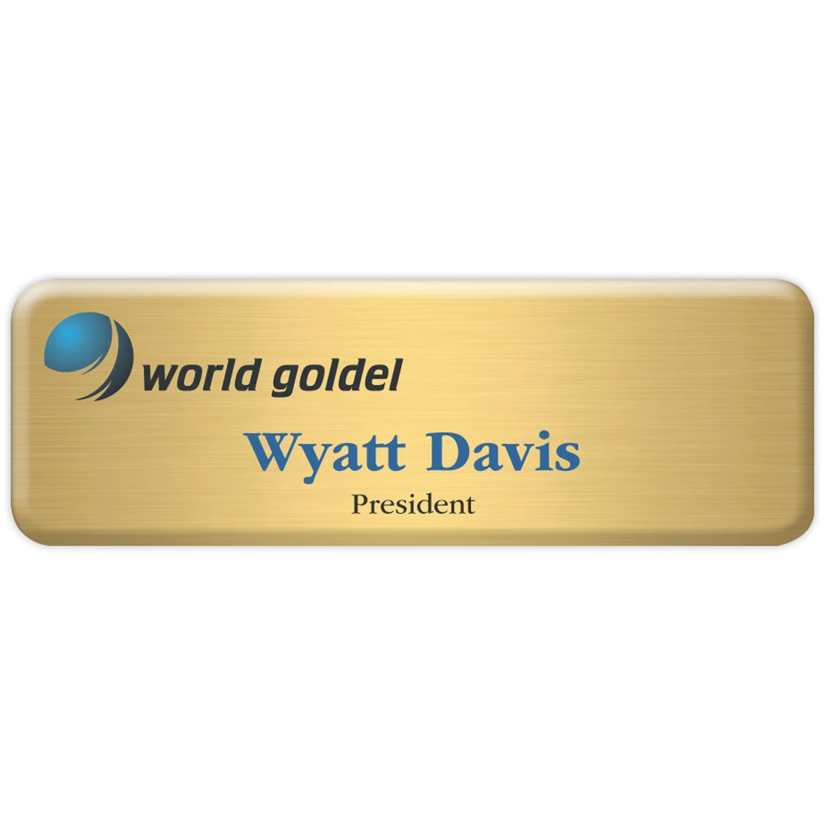 Aspen Metal Name Badge (Custom sized between 0 and 3 sq. in.) 1