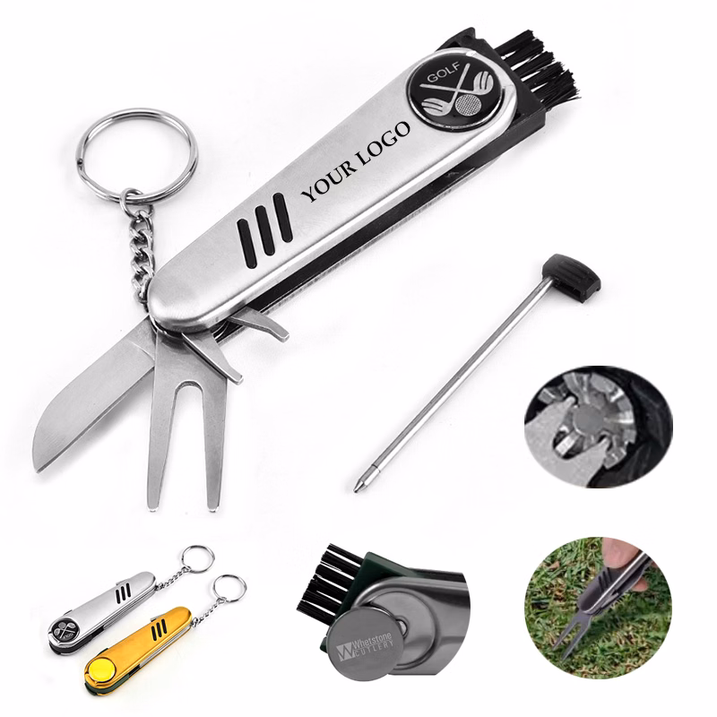 5 in 1 Kit Portable Multi-Pocket Golf Knife With Keychain