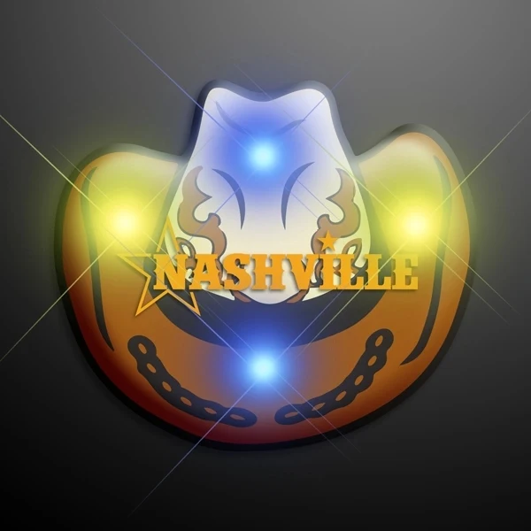 Cowboy Hat Flashing Pin 1