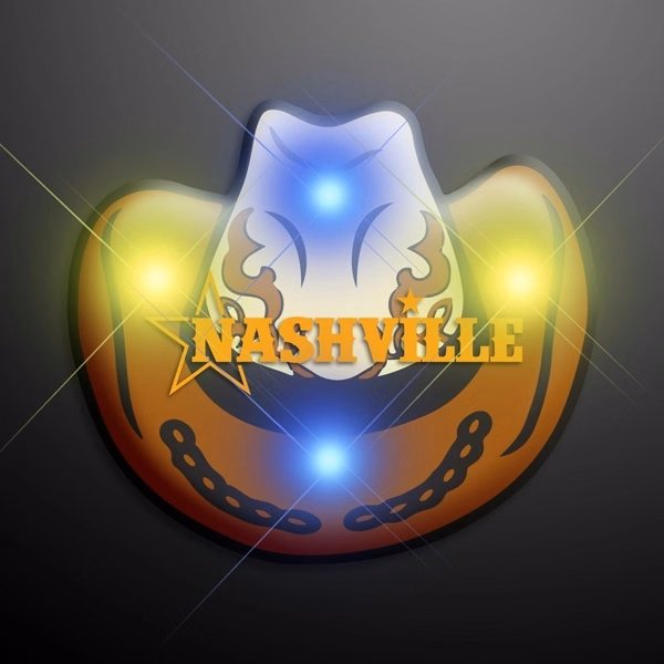 Cowboy Hat Flashing Pin