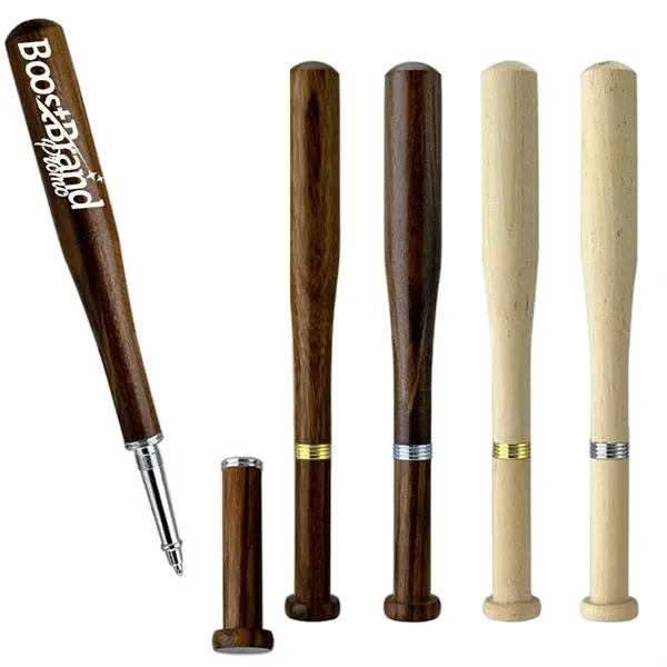 Custom Eco Wooden Baseball Bat Shaped Pen — Sports Events & Team Promo Ballpoint 1