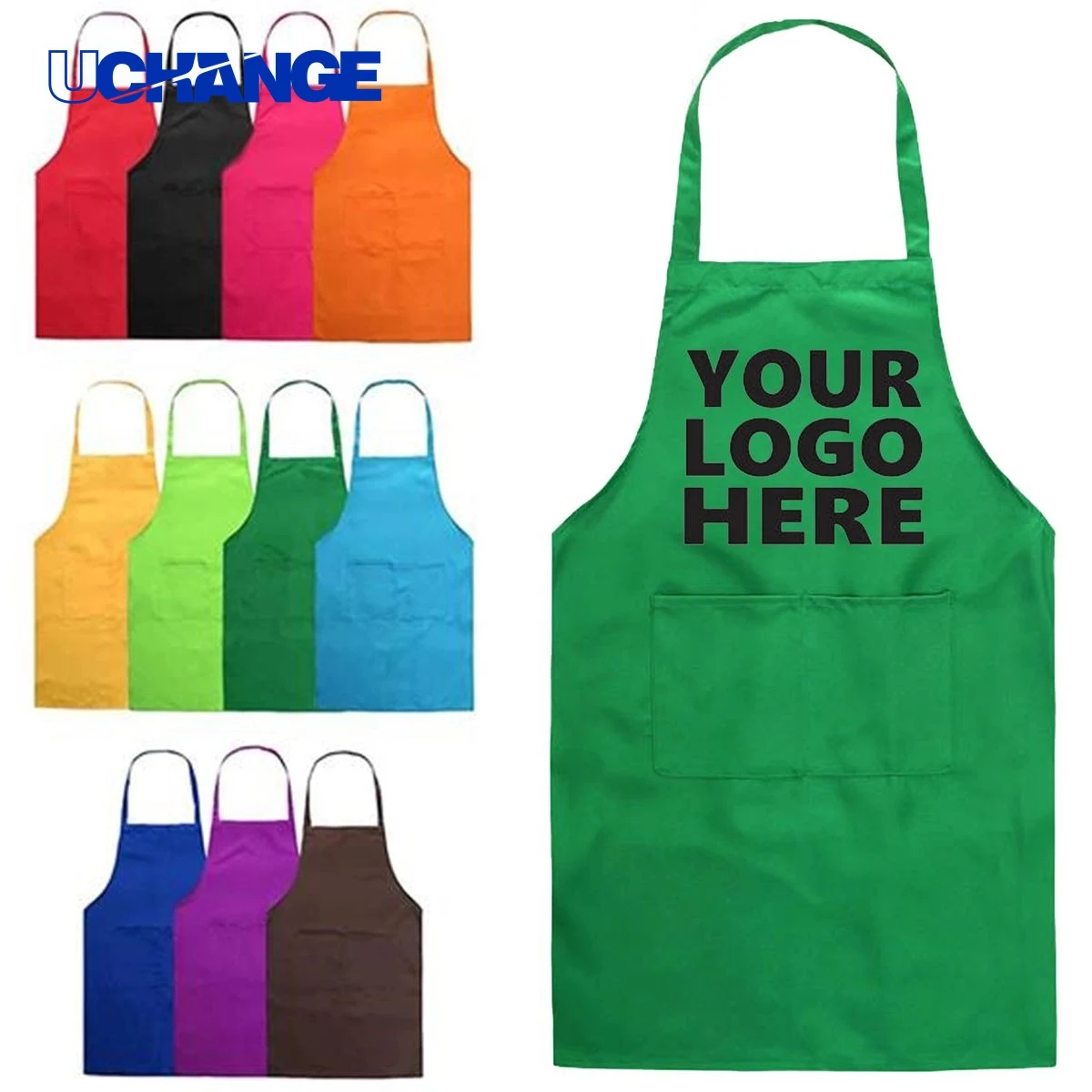 Plain Apron with Front Pocket 1