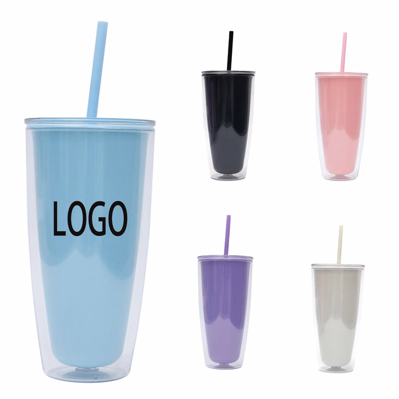 25 oz Reusable Double Walled Plastic Cup